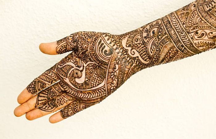 1. Elaborate Peacocks Royal Front Hand Mehndi Design